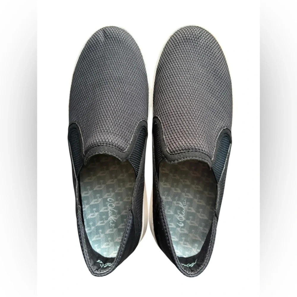 OLUKAI Kiihele Womens Black Slip On Casual Lounge Comfort Shoes size 8.